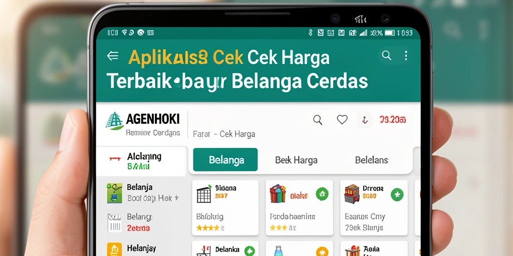 Antarmuka AGENHOKI dengan fitur Cek Harga yang menarik.