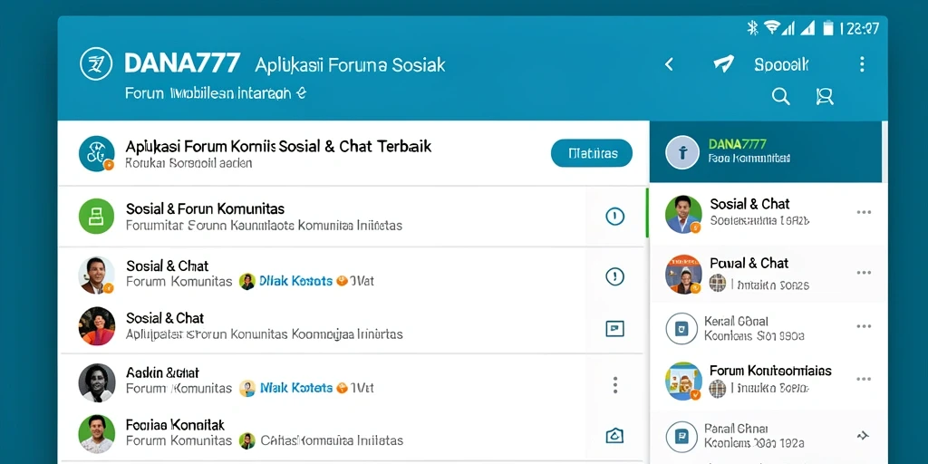 Tampilan antarmuka DANA777 yang menarik dan intuitif untuk Forum Komunitas.