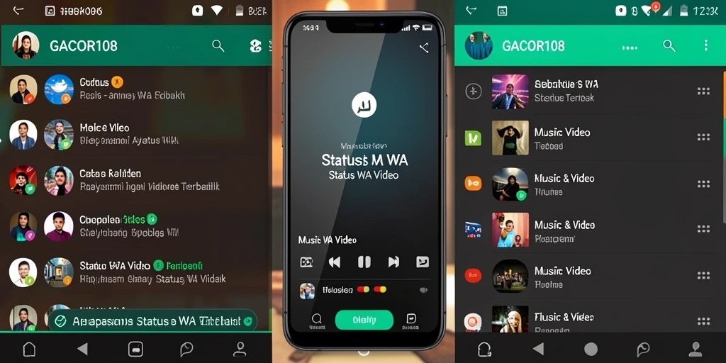 Antarmuka GACOR108 untuk video status WA yang menarik.