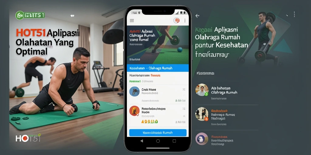 Antarmuka aplikasi HOT51 yang ramah pengguna untuk Olahraga Rumah.