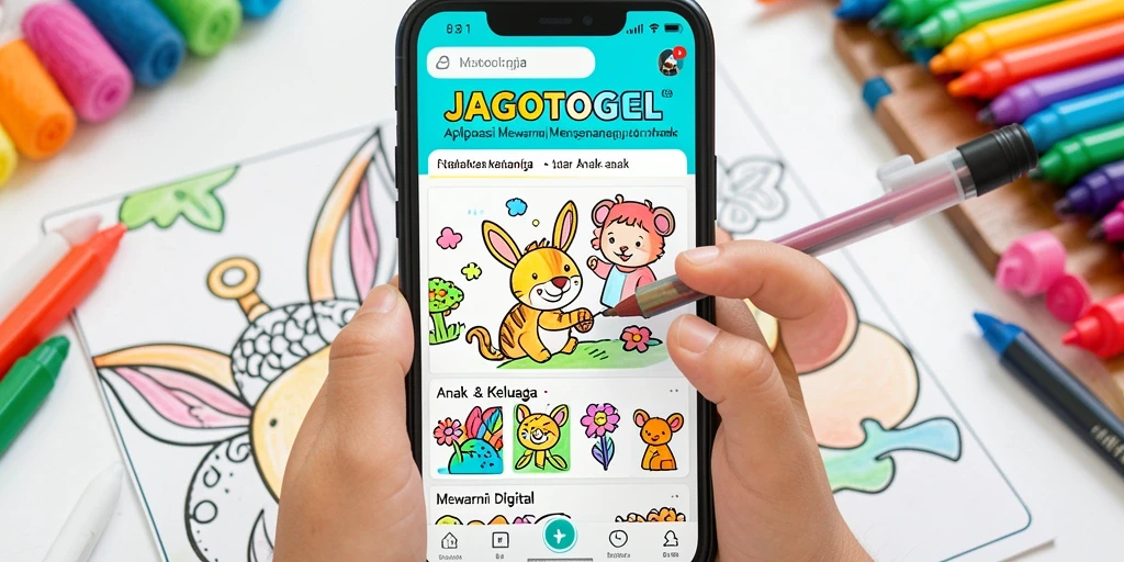 Antarmuka aplikasi JAGOTOGEL yang menyenangkan untuk anak-anak.