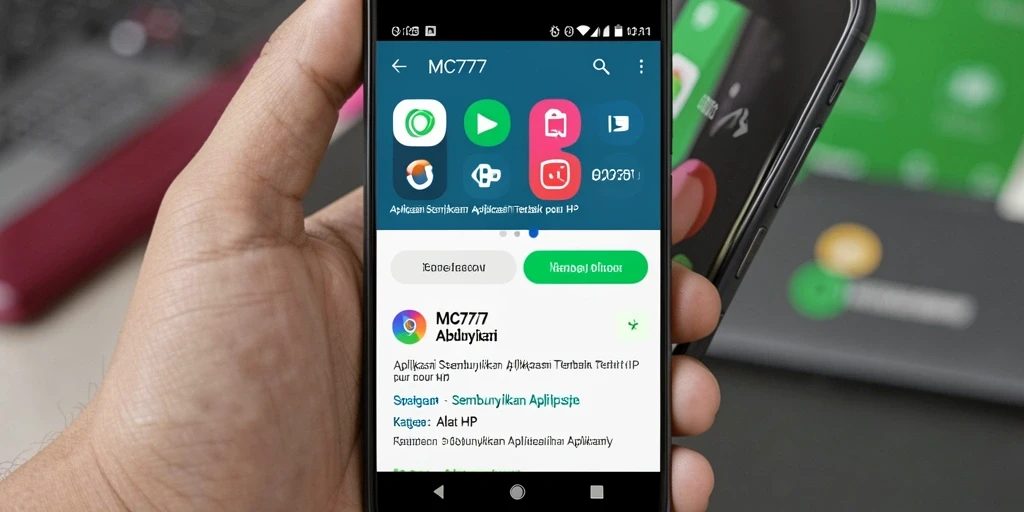 Antarmuka aplikasi MC777 yang sederhana dan efisien untuk menyembunyikan aplikasi.