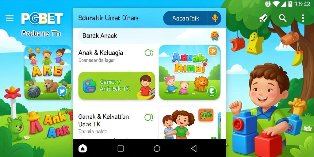 Tampilan antarmuka utama PGBET dengan permainan edukatif yang menarik.