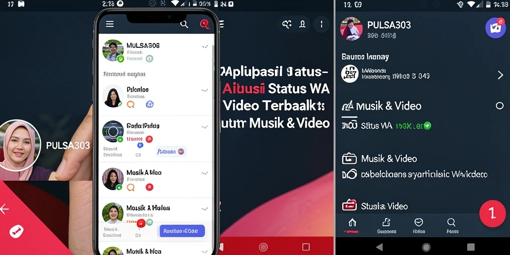 Antarmuka PULSA303 menampilkan beragam pilihan video menarik untuk status WA.