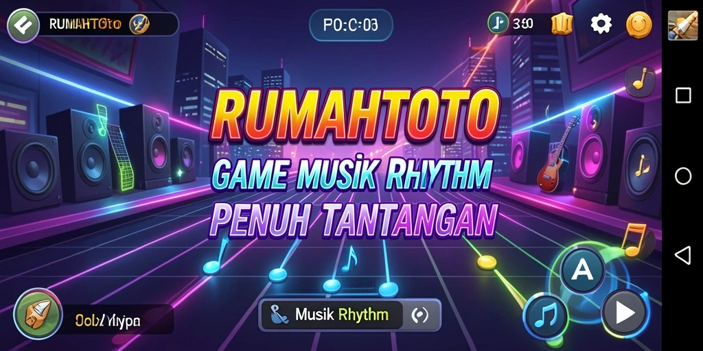 Antarmuka RUMAHTOTO yang menarik saat bermain Musik Rhythm.