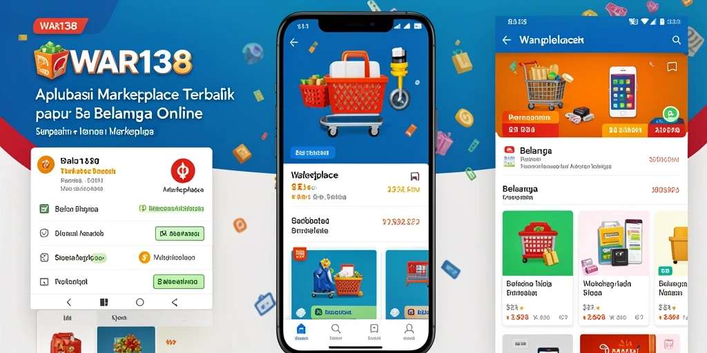 Tampilan antarmuka pengguna aplikasi Marketplace yang menarik.