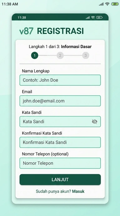 Cara Mudah Buat Akun Baru v87 di Android